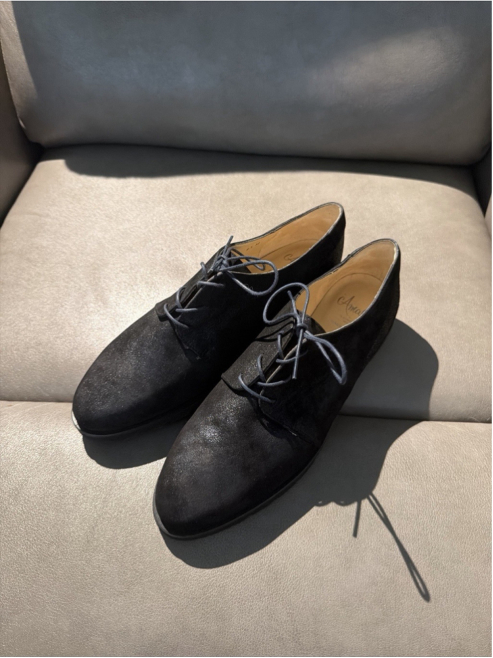 Amalfi by Rangoni Oxford Shoes Blue Lace Up Comfort Derby Shoes Womens Sz 8.5